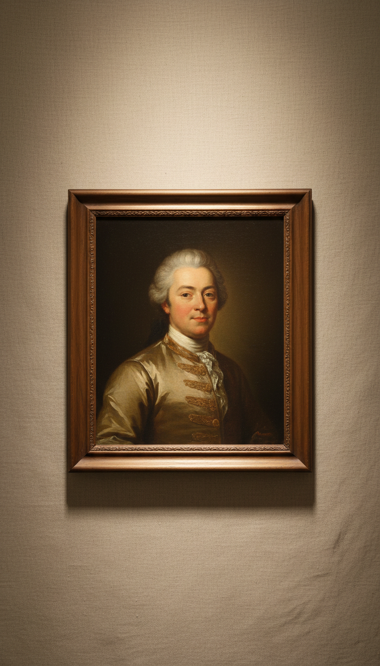 Classic Walnut-Framed Portrait